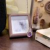 Nine Purple Fire S925 Sterling Silver New Chinese Natural Aquamarine Amethyst Gourd Pendant Female Niche Transport Necklace