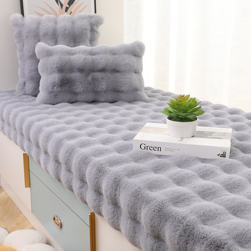 New Style Bubble Velvet Balcony Mat, Rabbit Fur Tatami Cushion, Plush Carpet, Thickened and Non-Slip