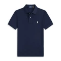 Navy blue-white label