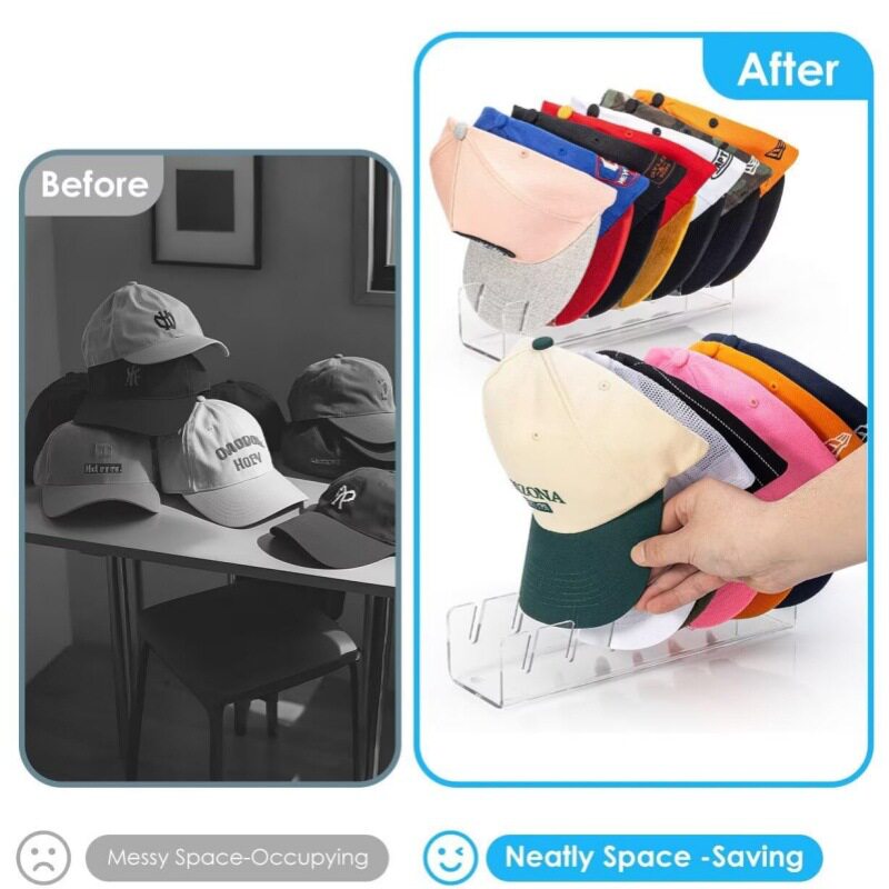 Acrylic Hat Rack Transparent Peaked Cap Baseball Cap Storage Display Rack Baseball Cap Holder