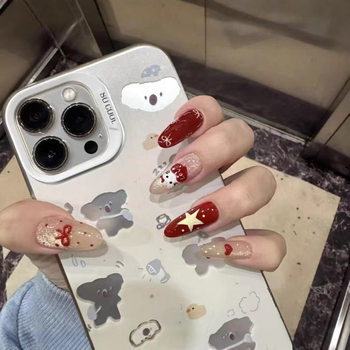 Handmade Butterfly Wearable Nails High-End Wearable Handmade Fake Nail Patch Cat Eye Manicure 30 Pieces in Size