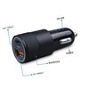 Small steel gun double PD 40W car charging head car with light cigarette lighter car double port Type-c fast charger