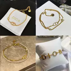 Dijia D Brand Double-Layer Star Bracelet with Cd Letter and Diamond Star Charms for Women Wholesale