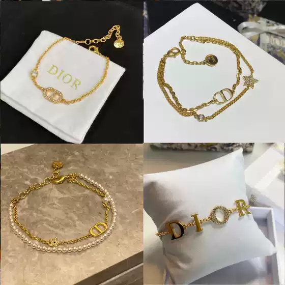 Dijia D Brand Double-Layer Star Bracelet with Cd Letter and Diamond Star Charms for Women Wholesale