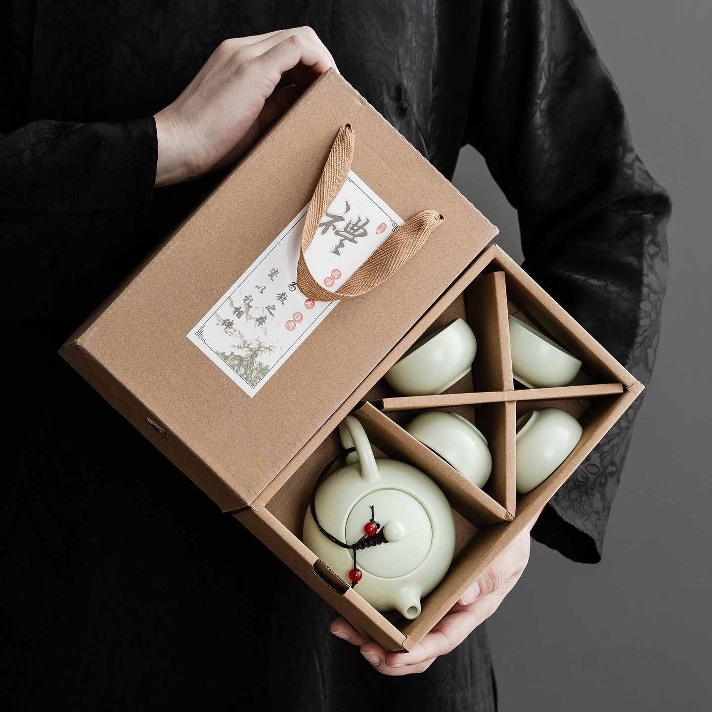 Чайный сервиз Dingyao Xishi Pot, печать сувениров для деловых мероприятий, Фестиваль середины осени, Национальный день, Подарок на открытие компании Изображение 1