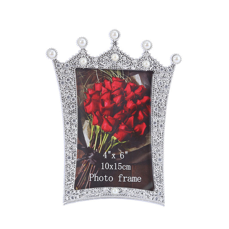 European-style pearl inlaid Crown photo frame home wedding photo decoration frame French resin photo frame decoration wholesale