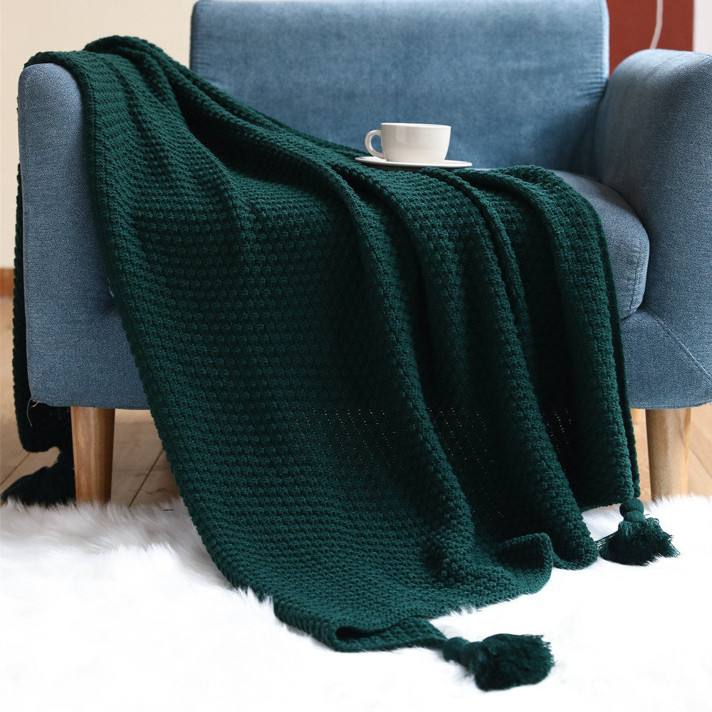 Sofa blanket knitted blanket office air conditioning lunch break blanket shawl blanket leisure blanket bed blanket small blanket wholesale