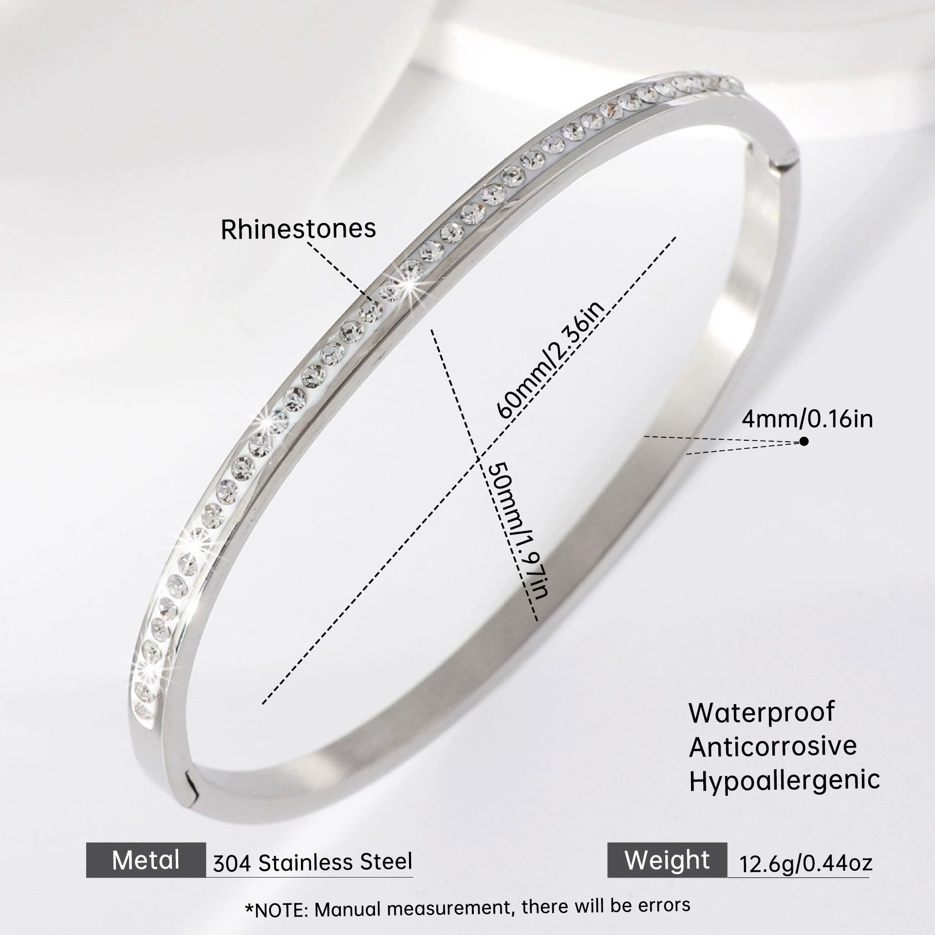 สั่งซื้อนำเข้า สร้อยข้อมือสแตนเลสที่ขายดีที่สุดข้ามพรมแดน อินเทรนด์ ใช้งานได้หลากหลาย ไม่ซีดจาง ระดับไฮเอนด์ หุ้มห่อเพชร ทันสมัย สร้อยข้อมือเหล็กไทเทเนียมเรียบง่ายสำหรับผู้หญิง จากจีน
