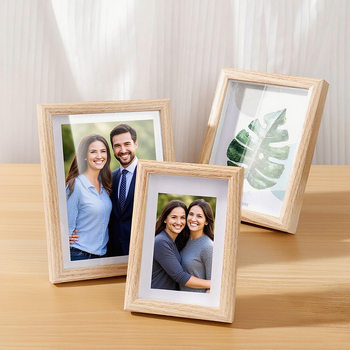 Cross-Border Photo Frame Display Stand Manufacturer 678inch Couple and Children's Picture Frame DIY Wall Hanging Creative Simple Empty Frame Wholesale
