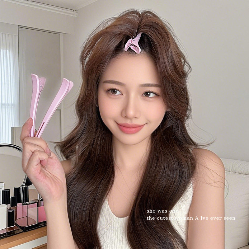 High Crown Hair Root Fixing Fluffy Clip Bangs Positioning Clip Face Washing Makeup Traceless Duckbill Hair Clip for Women