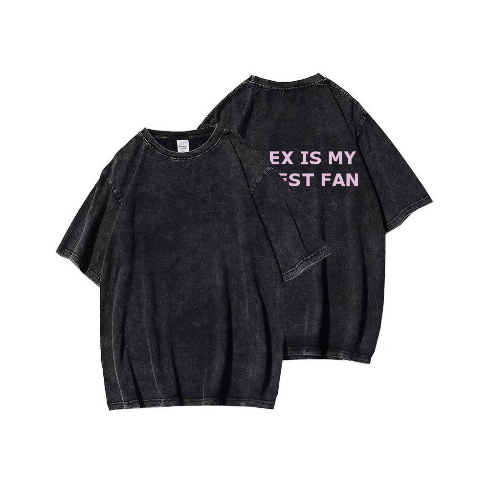 Loose Fit Graphic Print Short Sleeve T Shirt for Women Vintage Wash Design Summer Casual Wear OEM Available