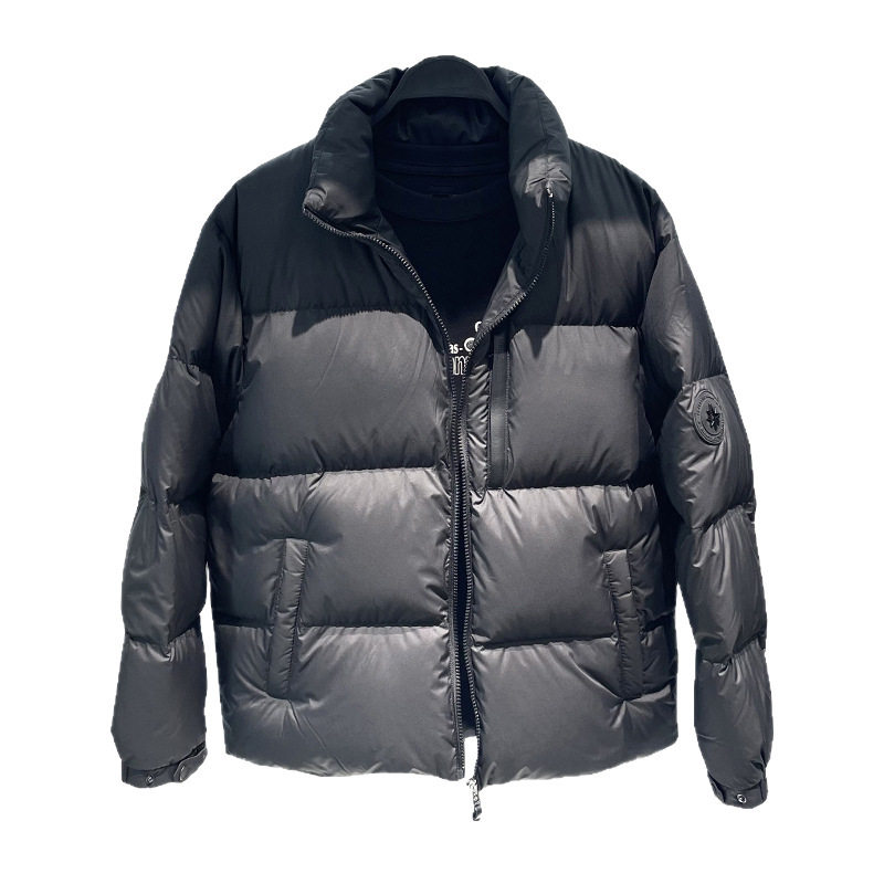 Cross-Border down Jacket Men's 2025 New Winter Short Stand-Up Collar Thickeneded Black Casual Duck down Jacket Couple Outerwear