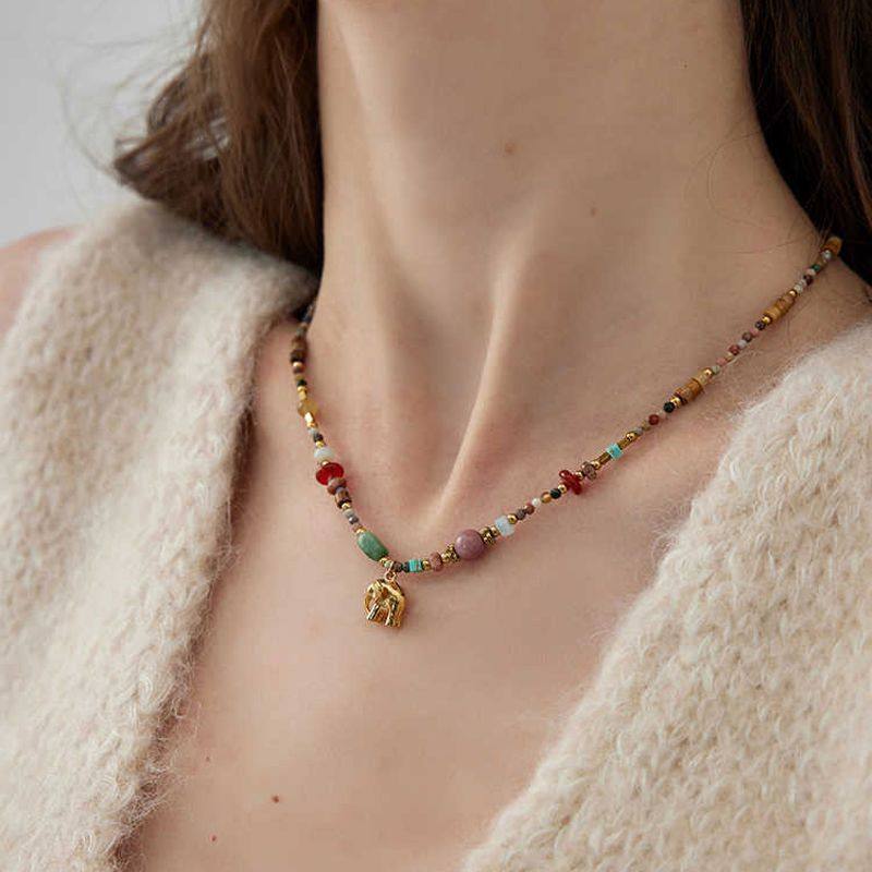 Bohemian Retro Sun Stacking Necklace Accessible Luxury High-End Clavicle Chain Niche Ethnic Style Necklace for Women