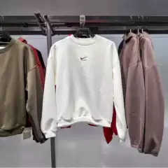 Overseas Version Cross-Border Hook Design Unisex Sweatshirt with Embroidered Small Hook and Large Letter Print, Loose Pullover
