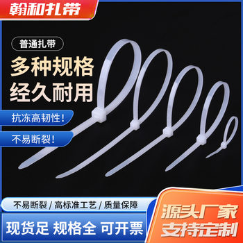 Nylon plastic cable tie factory fixed buckle strong cable tie rope electric cable tie self-locking white nylon cable tie