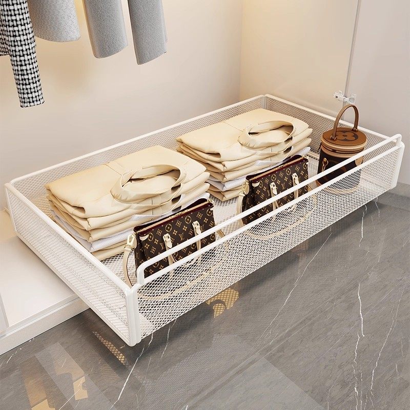 Drawer Storage Rack in the Cabinet, Multi-Functional Bag Storage Artifact, Pull-Out Clothing Stacking Bracket, Wardrobe Storage Rack