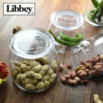 Libby Transparent Glass Storage Jar Sealed Jar Small Household Honey Bottle Large Milk Powder Tea Food Jar
