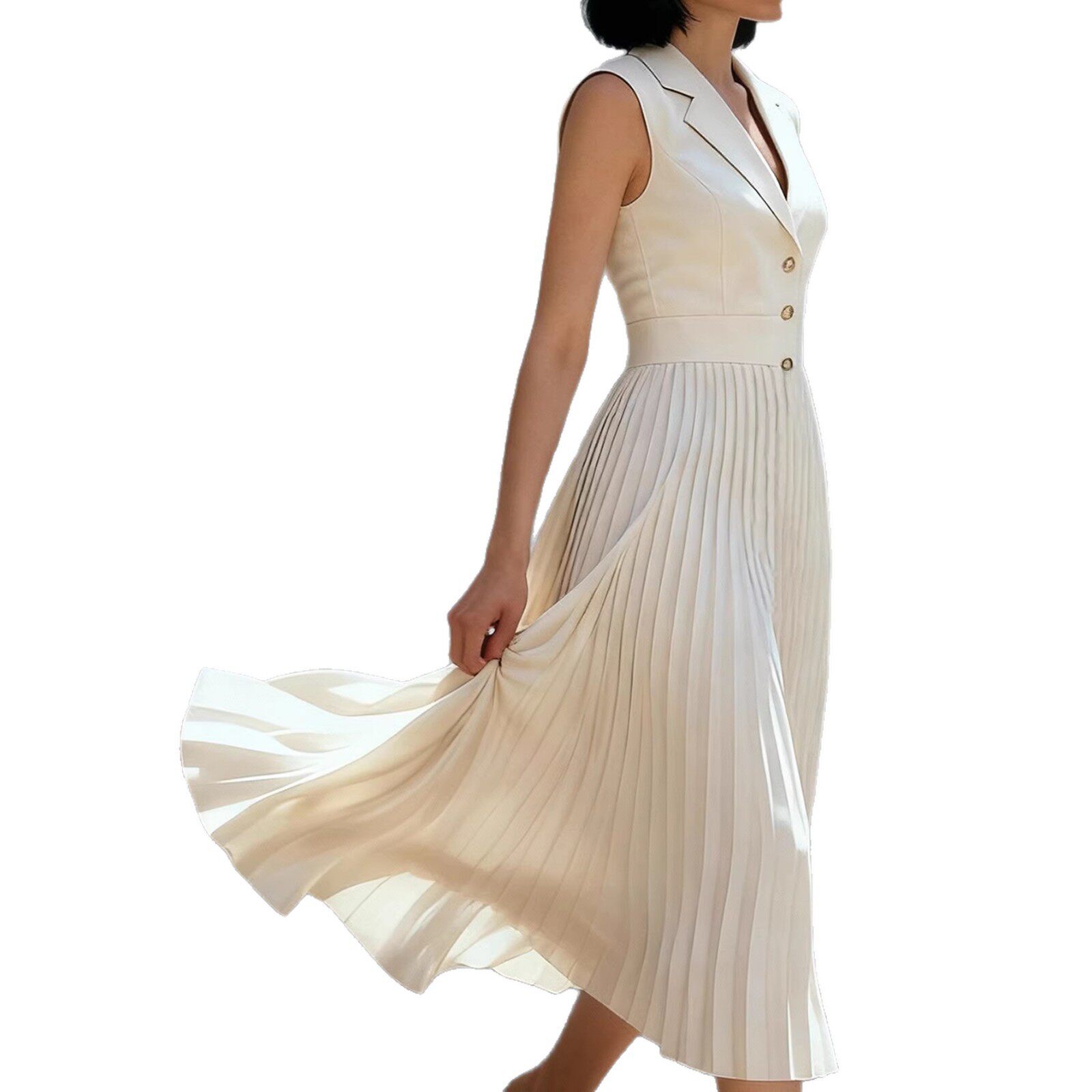Women's High-Waist Sleeveless Dresses