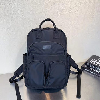 Casual Backpack New Coarse Grain Nylon Backpack Multi-Pocket Simple and Practical Computer Bag Portable Business Bag