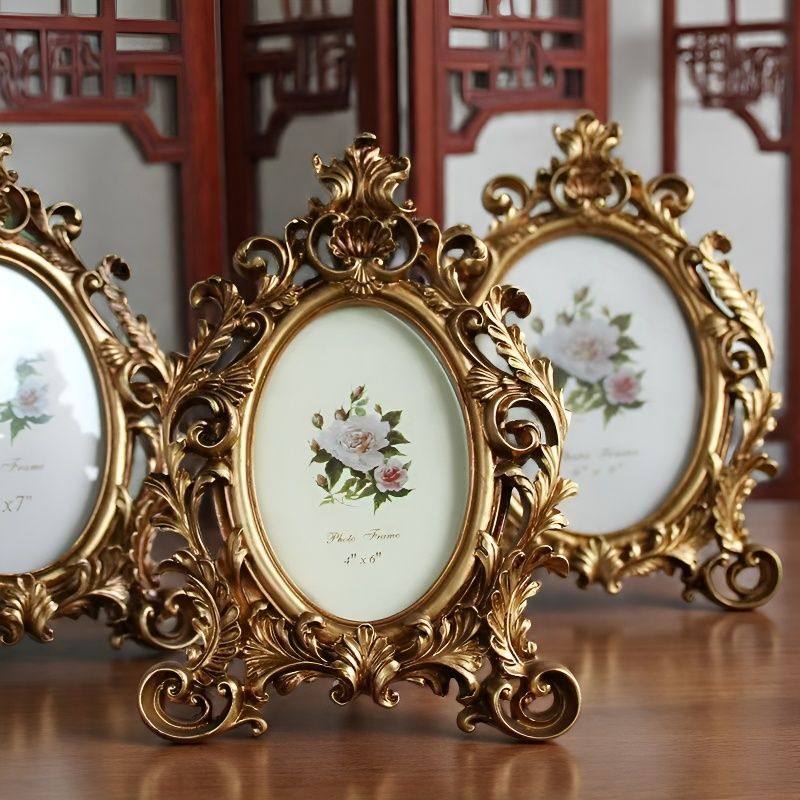 Cross-Border Vintage European-Style Custom High-End Photo Frame Set for Foreign Trade, A4.6. 7.8inch Photo Custom Wholesale Imitation