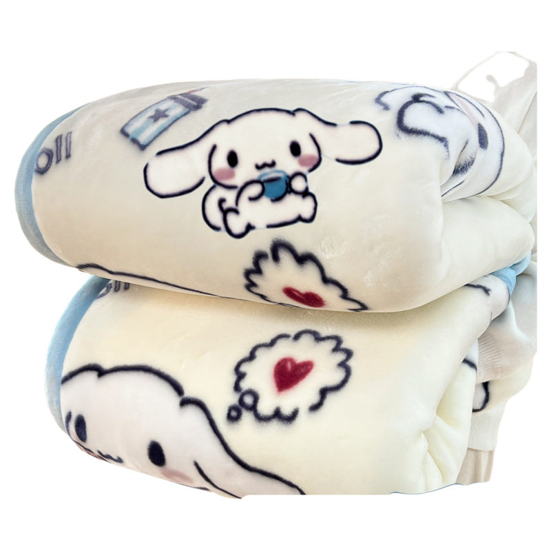 Sanrio Raschel Blanket Winter Thickened Cartoon Kidsren's Blanket Nap Single Sofa Blanket for Bed