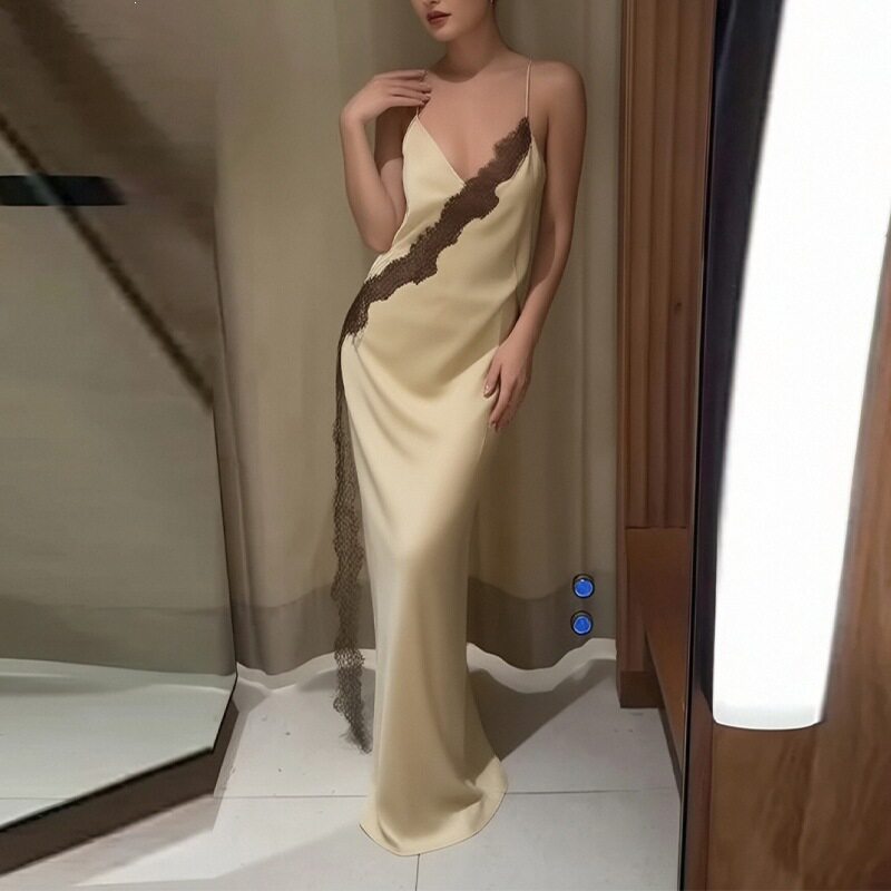 Womens Summer Dress Slim Fit Sexy Solid Color Backless Spaghetti Strap Casual or Evening Wear Wholesale