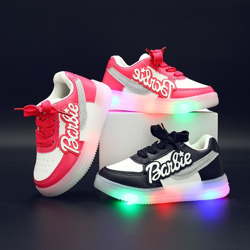 Children's Light Shoes Girls Soft Soled Sports Shoes One-sided Luminous Sneakers