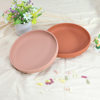 temu cross-border labelable food grade silicone plate striped edge high quality child feeding sucker plate