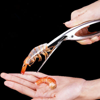 304 stainless steel shrimp peeler practical shrimp peeler shrimp opener peeling shrimp crayfish kitchen gadget