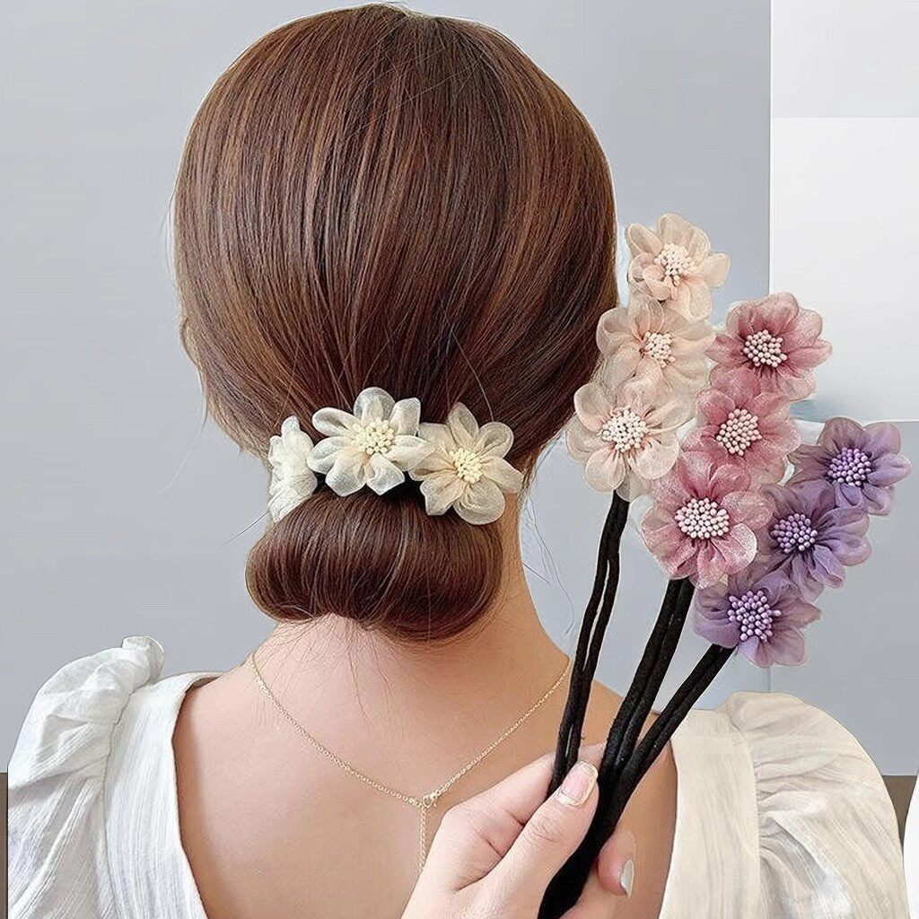 Lazy Marubeni Head Hair Curler Headwear Korean-style Simple All-match Hair Curling Bub New Style Flower Hair Curling Artifact for Women