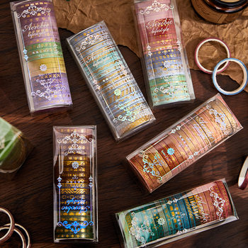 Gilding vintage and paper tape collage decoration ultra-fine tape aerobic life series Hand Account stickers decorative materials