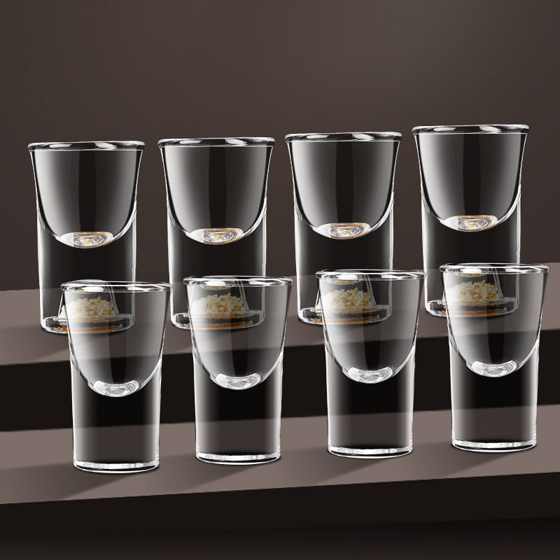 Liquor Dispenser, Premium Spirits Decanter, Household Fair Cup with Scale, Small Glass Wine Cup with Handle