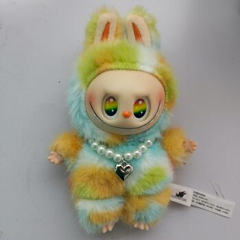 In-Stock Bubble Labubu Plush Doll Quick Release Blind Box Vinyl Face Trendy Toy Figure Gift Homeland Edition