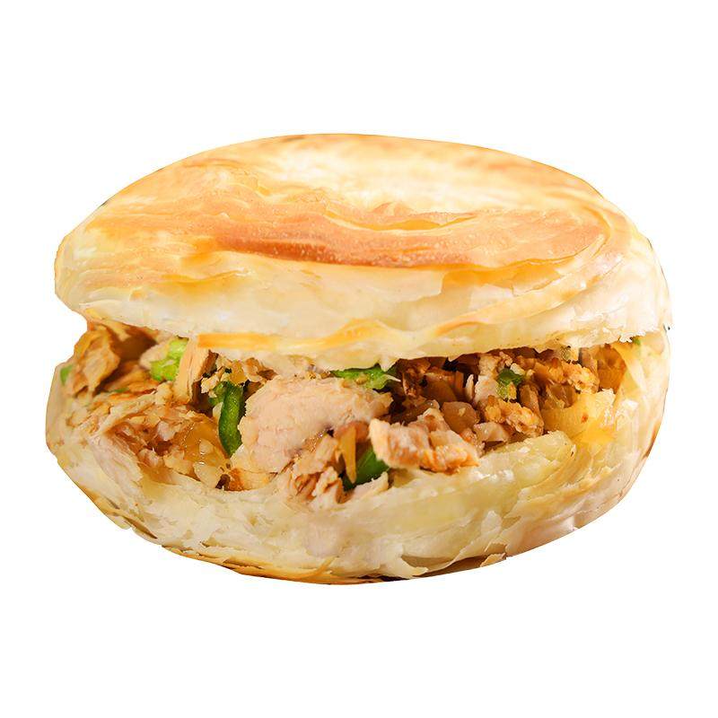 Lao Tongguan Thousand Layer Cake Commercial Breakfast Stall Semi-Finished Thousand Layer Meat Bun Wholesale Instant Meat Bun Cake Base