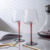 Entry Luxury Bow-tie Burgundy Red Wine Glass Large Belly Red Black Bottom Goblet Household Wine Glass Goblet