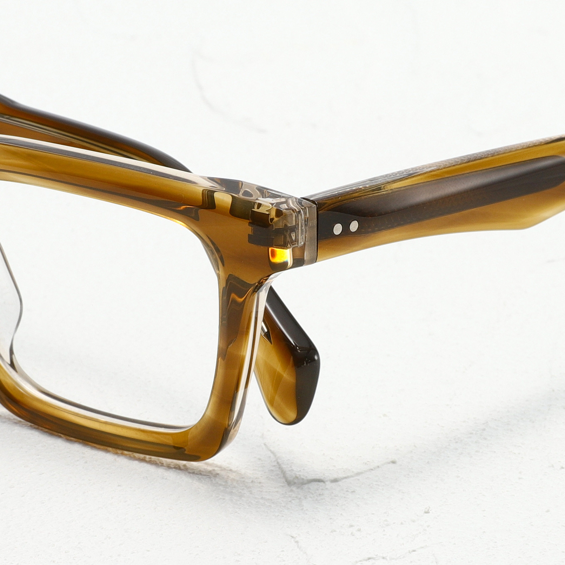 Jacques Tree Pattern Two-Color Thick Material New Product Same Style Large Square Thick Material Plate Glasses Frame European and American Trend