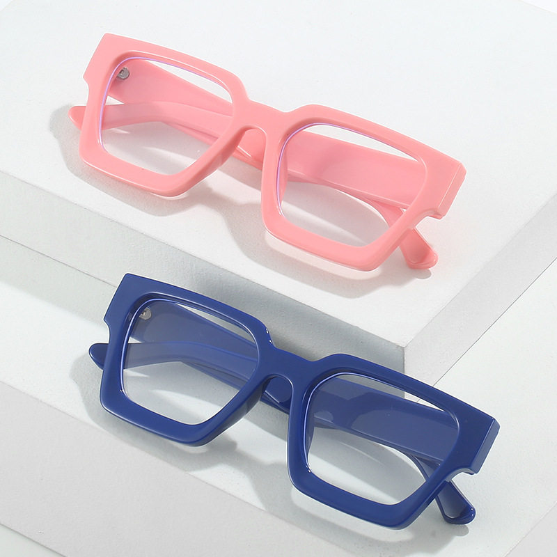 New Square Frame Glasses European and American Fashion Ins Glasses Cross-Border Versatile Simple Square Non-Prescription Glasses
