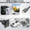 Round and Square 4K High-Definition HDMI Male-To-Female Compatible Micro HDMI Yacht Instrument Panel Car Waterproof Cable