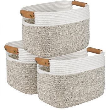 Square Storage Basket Source Factory Simple Cotton and Linen Woven Dirty Clothes Basket Storage Basket Large Capacity Leather Storage Basket