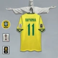Brazil home jersey, number 11 with captain's armband
