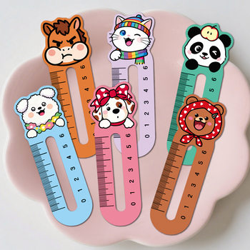 30 Small Animal Ruler Bookmarks, Cute Books, Learning Annotation Cards, Reading Book Clips, Creative Paper Bookmarks