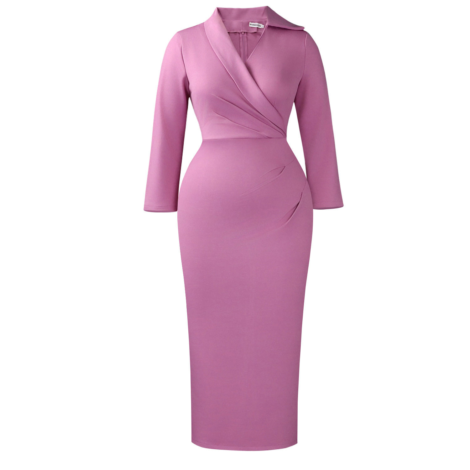 Plus Size Womens Fashion V Neck Solid Color Bodycon Pencil Dress Slim Fit Elegant Style for Parties Wholesale Available