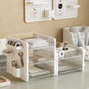 Office Station Hole Board a4 Paper File Rack Dormitory Hand-held Storage Rack Storage Desk Simple Bookshelf