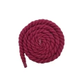 Rose red thick hemp rope (no head) + rose red semi-circular shoelaces