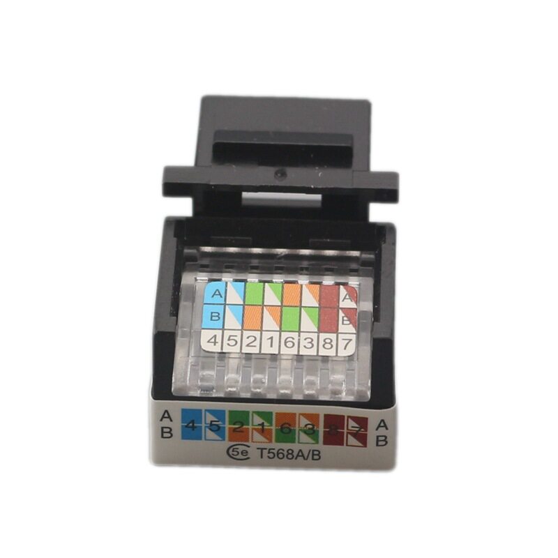 黑色免打型电脑模块 RJ45接口型超五类网线信息插座cat5e网络模块