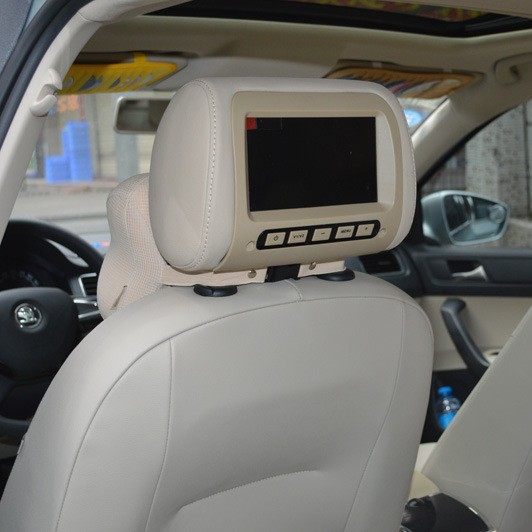 7inch Car Headrest Av Screen Display Car Pillow Rear Two-Way Video Display Lcd Screen