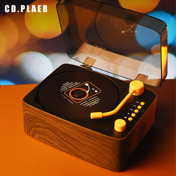 Retro multi-function CD player high fidelity sound quality portable rechargeable CD disc listening album Gift factory