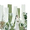 Fabric Milk Silk Ceiling Wedding Stage Tulle Curtain Drape Ice Silk with Wooden Door Curtain Semi-Transparent Light-Transmitting Korean Style