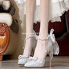 Adult Ceremony 18-year-old High Heels Female Students Stiletto Crystal Shoes Temperament Princess Giving Girlfriend Adult Ceremony Birthday Gift