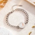 7769 roman circle black and white double sided silver
